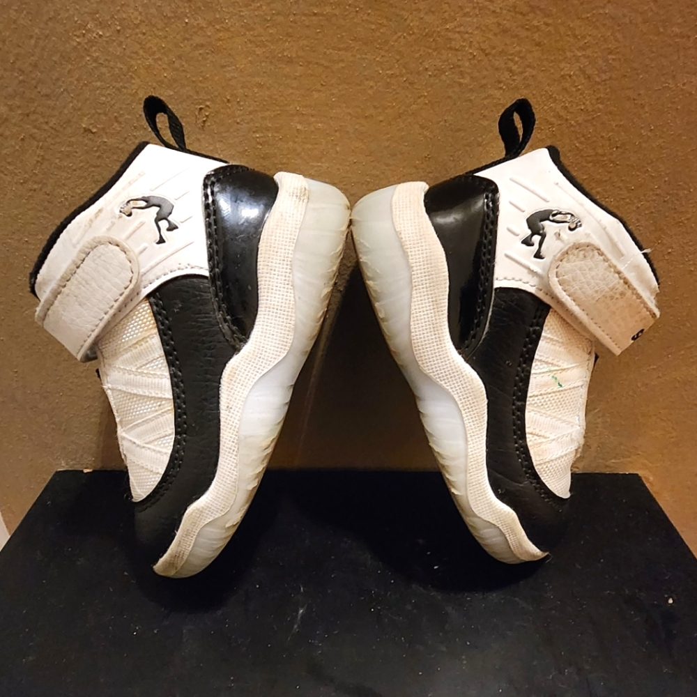 SHAQ Baby Shoes Black and White Infant Sneakers